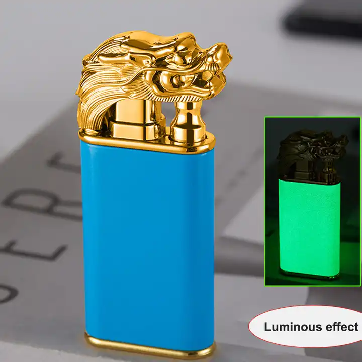 Chinese dragon lighter double flame metal lighter custom torch lighter