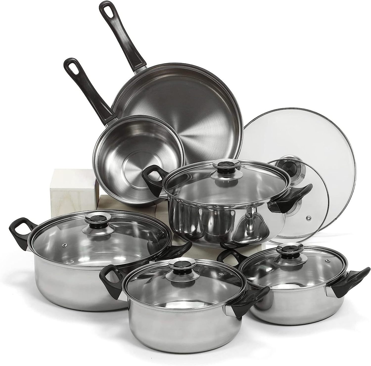 13 pieces saucepan nonstick cookware sets stainless steel