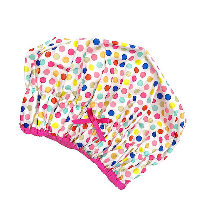 Wholesale custom bath cap extra large shower cap women waterproof girl shower cap