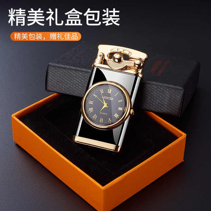 Clock Lighter Logo Electronic Watch Cigarette Lighter Watch With Lighter