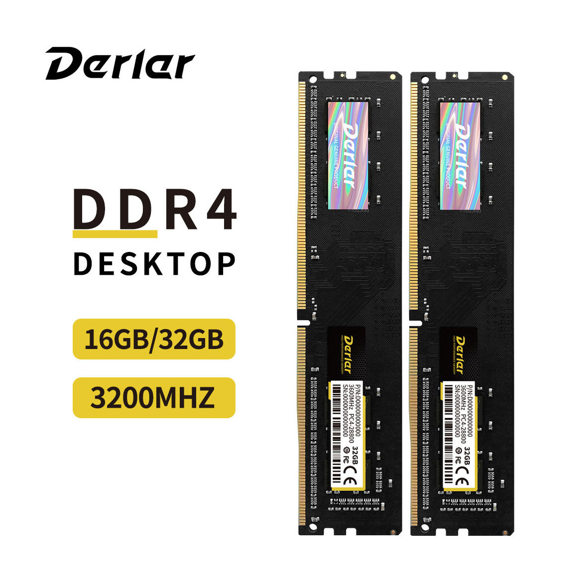 Derlar Desktop DDR4 4GB 8GB 16GB 32GB 2666mhzmemory ram OEM wholesale price for PC