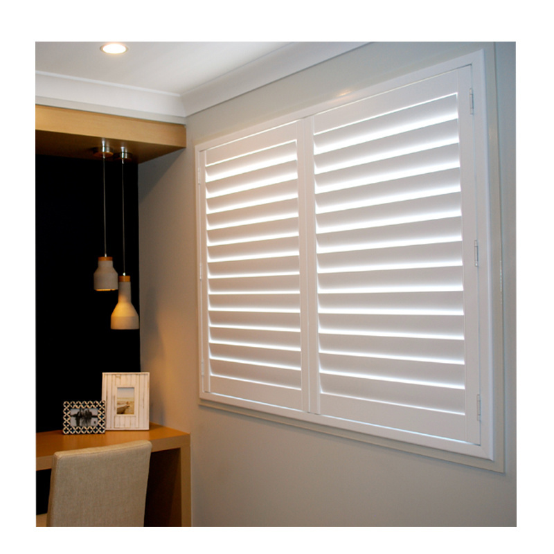 Factory Custom High Quality Wholesale Solid Wood Shutter Plantation Shutter Basswood Paulownia PVC