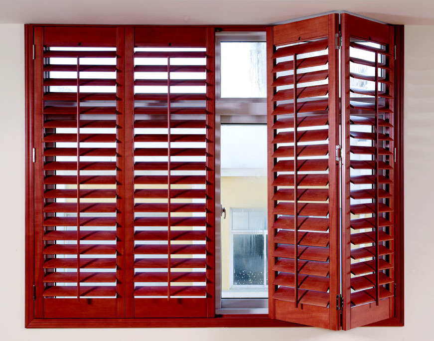 Factory Custom High Quality Wholesale Solid Wood Shutter Plantation Shutter Basswood Paulownia PVC