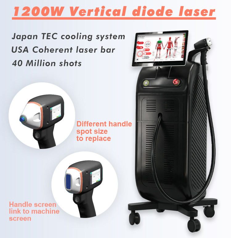 China Best Diodo Laser Depilacion 808nm 755nm 1064nm 1200W Laser Diode Hair Removal Machine laser hair removal