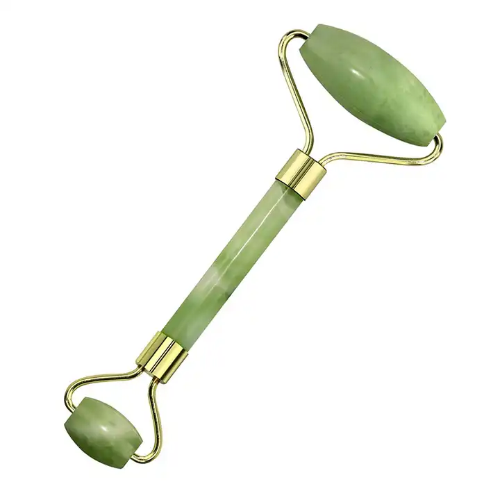 2023 New Arrivals Facial Skin Roller Massager Tool Green Roller With Stones For Face Neck Back Home Use Beauty Equipment