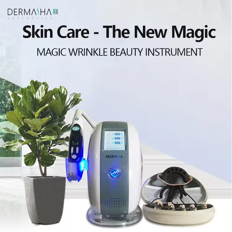 2024 RF Lifting Diamond Finger Beauty Machine Portable Golden Magic Body Face Lifting EMS Massage Diamond Finger Massager