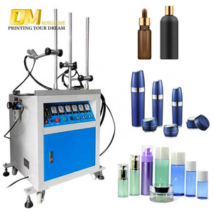 Customized Three Spray Guns Semi automatic Spray Coating Machine glass bottle production line spray painting machine