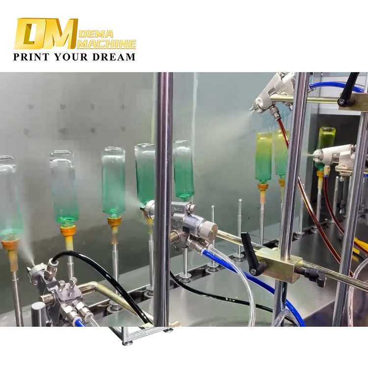 DM Customized liquid spray painting machines ceramic auto spray coating machine for glass bottles