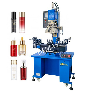 DM fishing lure small pneumatic semi automatic hot foil stamping machine for glass bottle