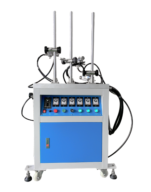 Glass Bottle Spray Painting Machine Chrome Semi Automatic plastic Spray Coating Machine With Three Spray Gun