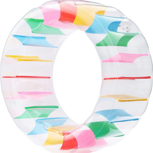 Large Kids Adult Swimming Ring Tube Pool Floating Chair Transparent Inflatable Colorful Roller Floater Tent Bed For Water Pool