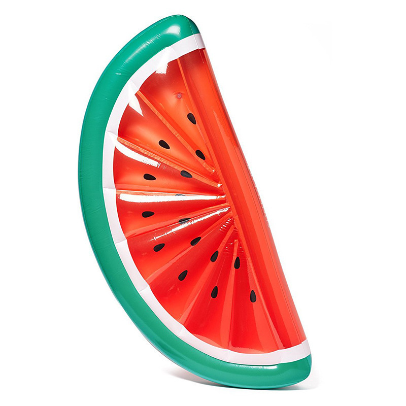 2024 Fashion Water Fruit Watermelon Pineapple Half circle Water Air Mattress Swimming Pool Float Ride on Inflatable Floating Bed