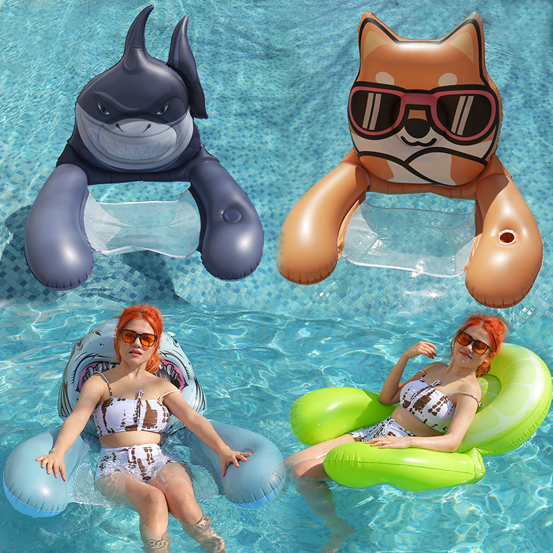 Custom Logo 80Cm Dragon Bote Animals Airplane Pool Lounger Float Swimming Tube For Kids Baby Inflatable Swim Ring