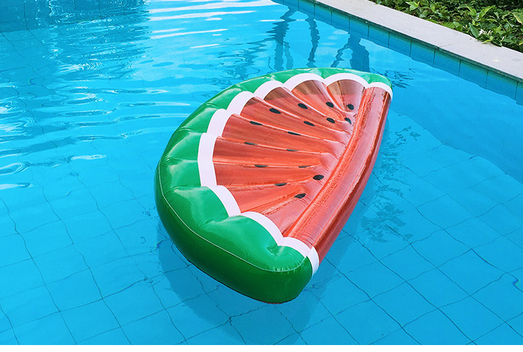 2024 Fashion Water Fruit Watermelon Pineapple Half circle Water Air Mattress Swimming Pool Float Ride on Inflatable Floating Bed