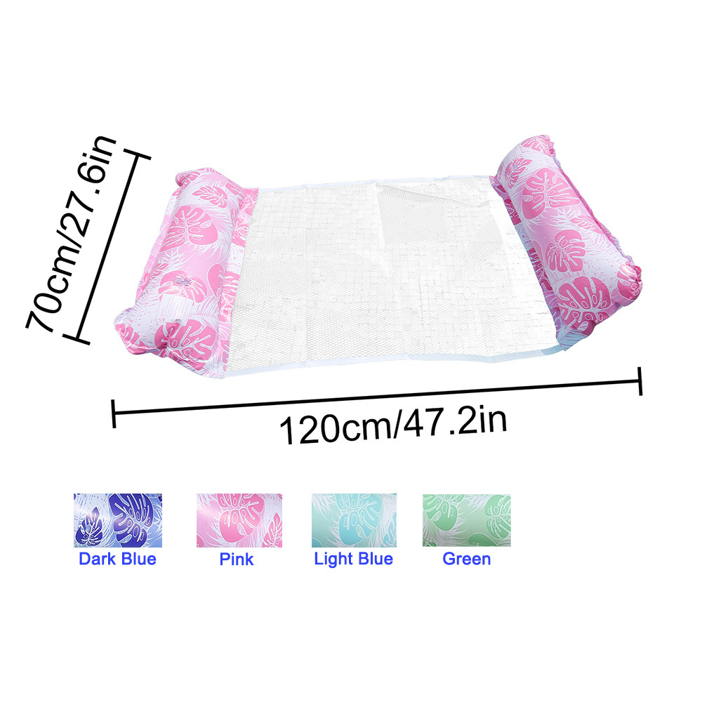 2024 Summer Toy Outdoor Floating Pool Baby Turtle Leaf Water Bed Mattress Sun Lounger For Adult Inflatable Swim Ring Pool Chairs