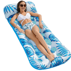 Custom Luxury Water Hammock With Sunshade Adult Floating Bed Sea Swimming Cockroach Float Lounger Chair  Inflatable Pool Floats