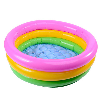 Home Family Kids Swimming Pool Full Size Inflatable Lounge Pool Children Garden Backyard Rainbow 3 Ring Inflatable Swimming Pool