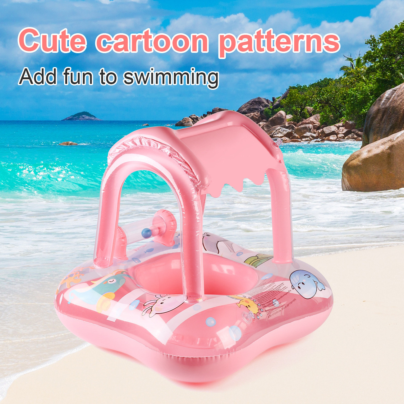 Dock Platform Island Floating Bar Pool Float For Adults Toys And Floats Air Matress Inflatable Kids Swim Ring With Sunshade