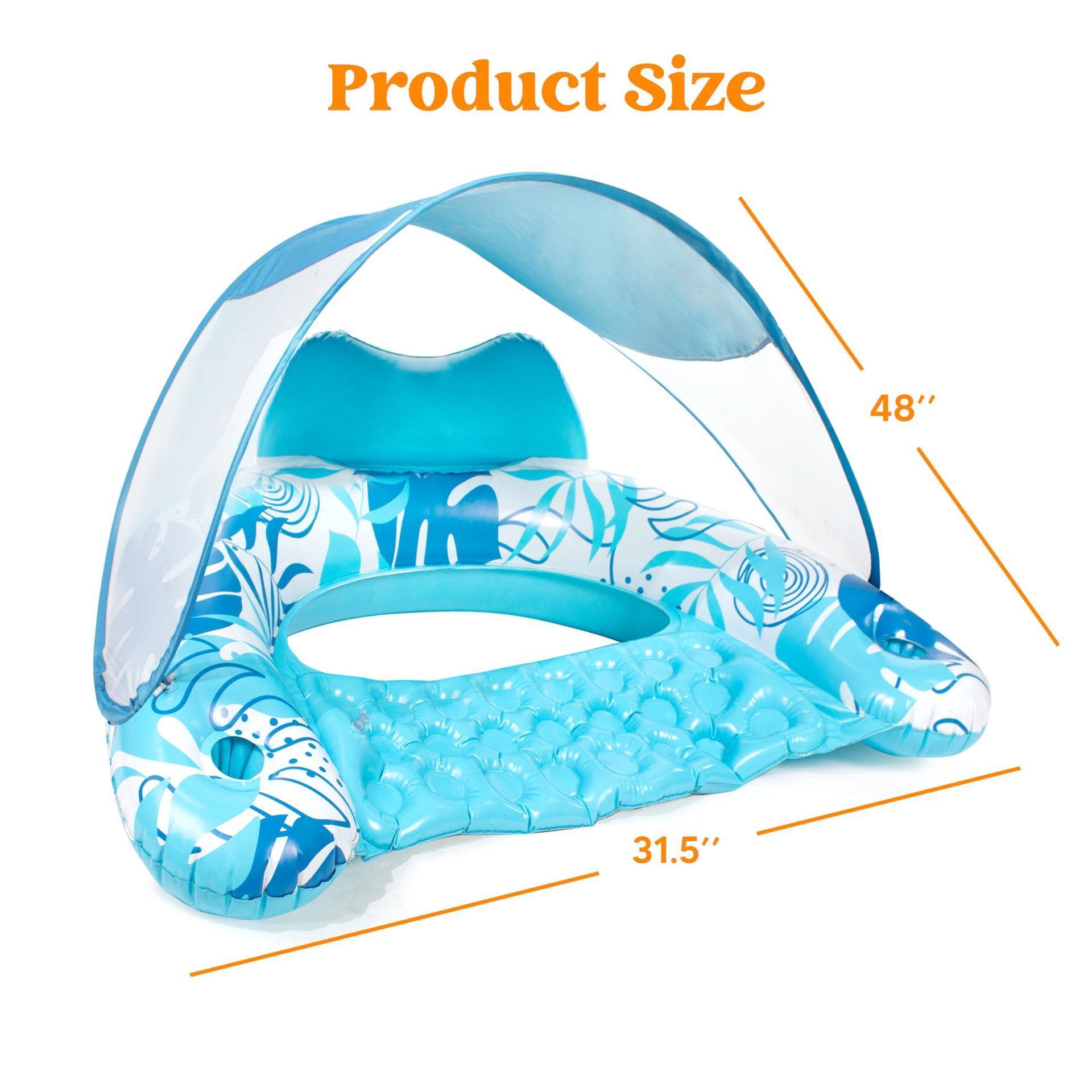 Custom Luxury Water Hammock With Sunshade Adult Floating Bed Sea Swimming Cockroach Float Lounger Chair  Inflatable Pool Floats