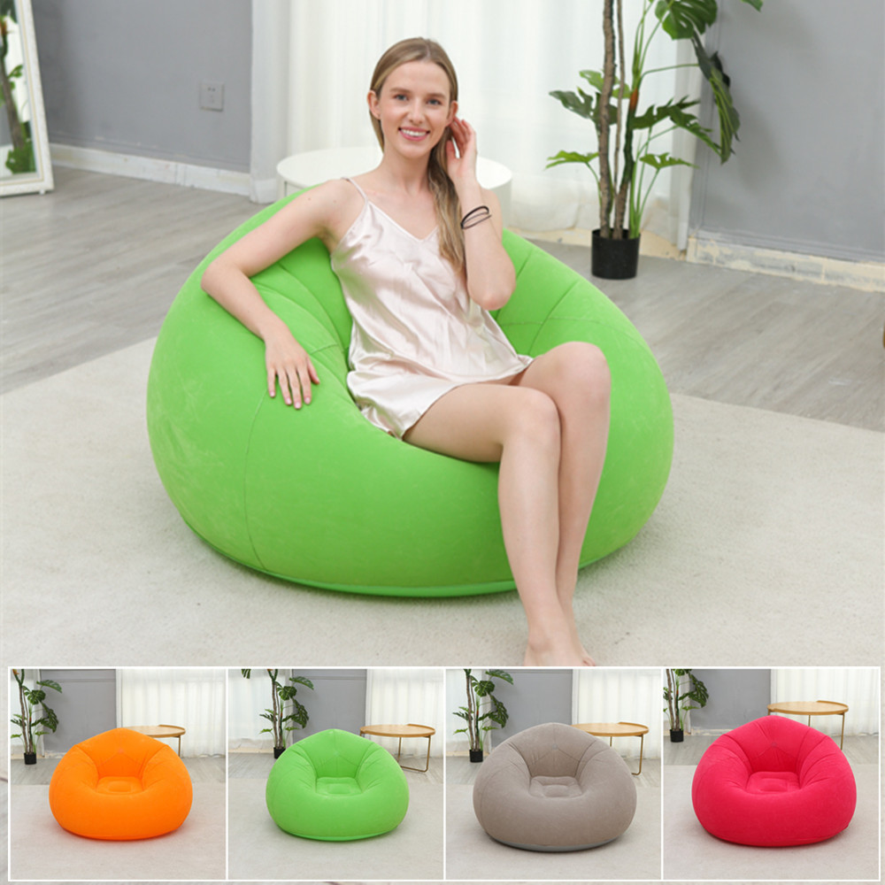 Round single 1 seat lounge bubble Deck Air Sofa Outdoor beach throne couch lounger tantra Inflatable Lazy bean bag Sofa Chair