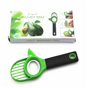 Home Gadgets Multi-Functional Avocado Slicer Plastic Avocado Cutter Knife Corer Tool Fruit Vegetable Peeler Cuber Dicer