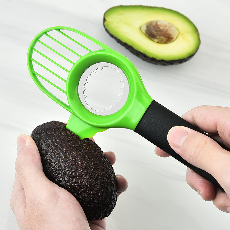 Home Gadgets Multi-Functional Avocado Slicer Plastic Avocado Cutter Knife Corer Tool Fruit Vegetable Peeler Cuber Dicer