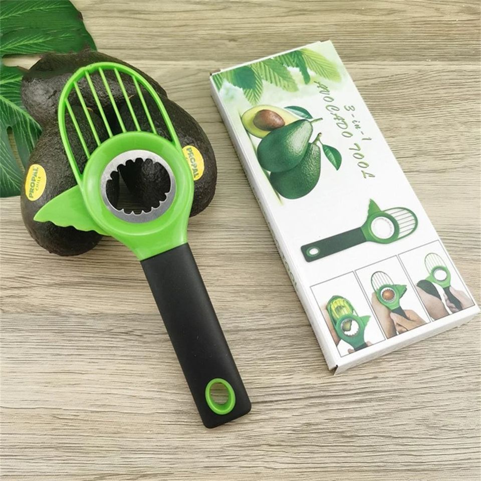 Home Gadgets Multi-Functional Avocado Slicer Plastic Avocado Cutter Knife Corer Tool Fruit Vegetable Peeler Cuber Dicer