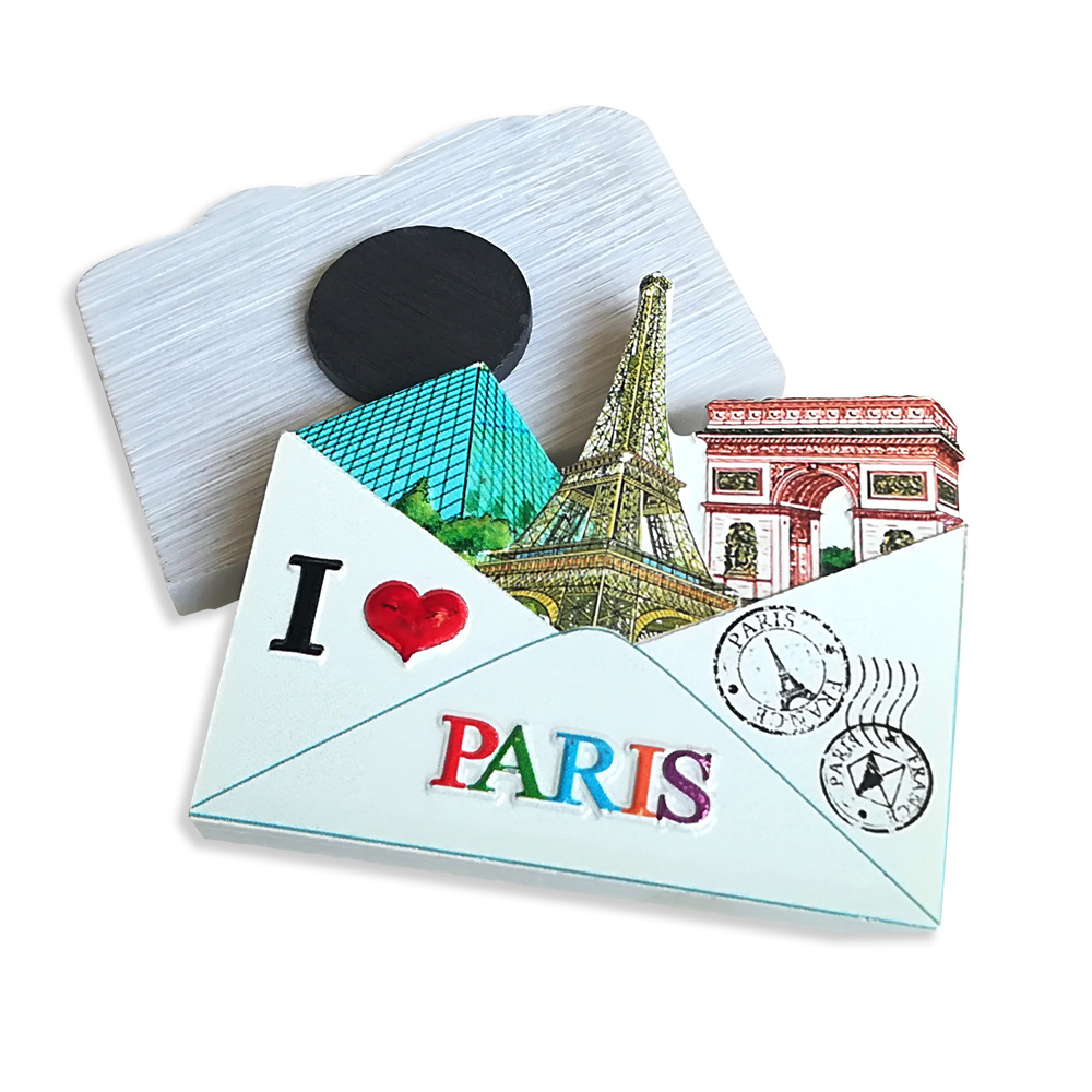 Personalized Souvenir Tourists Country Fridge Magnet Resin Paris 3D Fridge Magnet