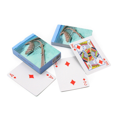 2024 promotion 310gsm black core custom photo designed paper playing card