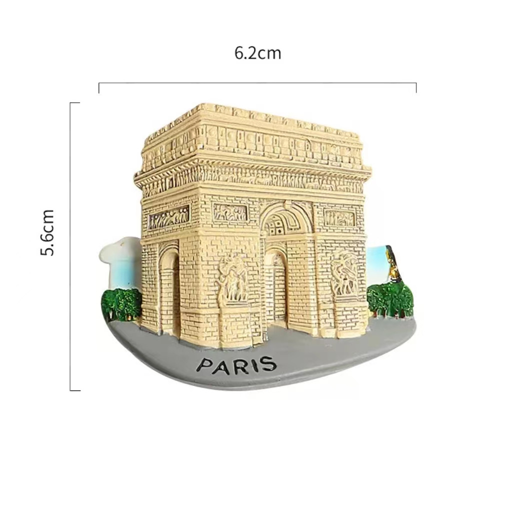 Custom Beach Tourist Souvenir Gift Magnet City Buildings Gift and Souvenir Machine Making 3D Resin Fridge Magnet