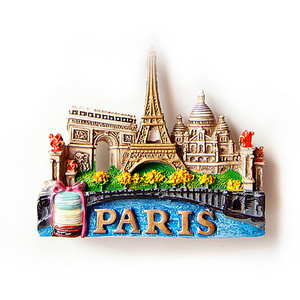 Personalized Souvenir Tourists Country Fridge Magnet Resin Paris 3D Fridge Magnet