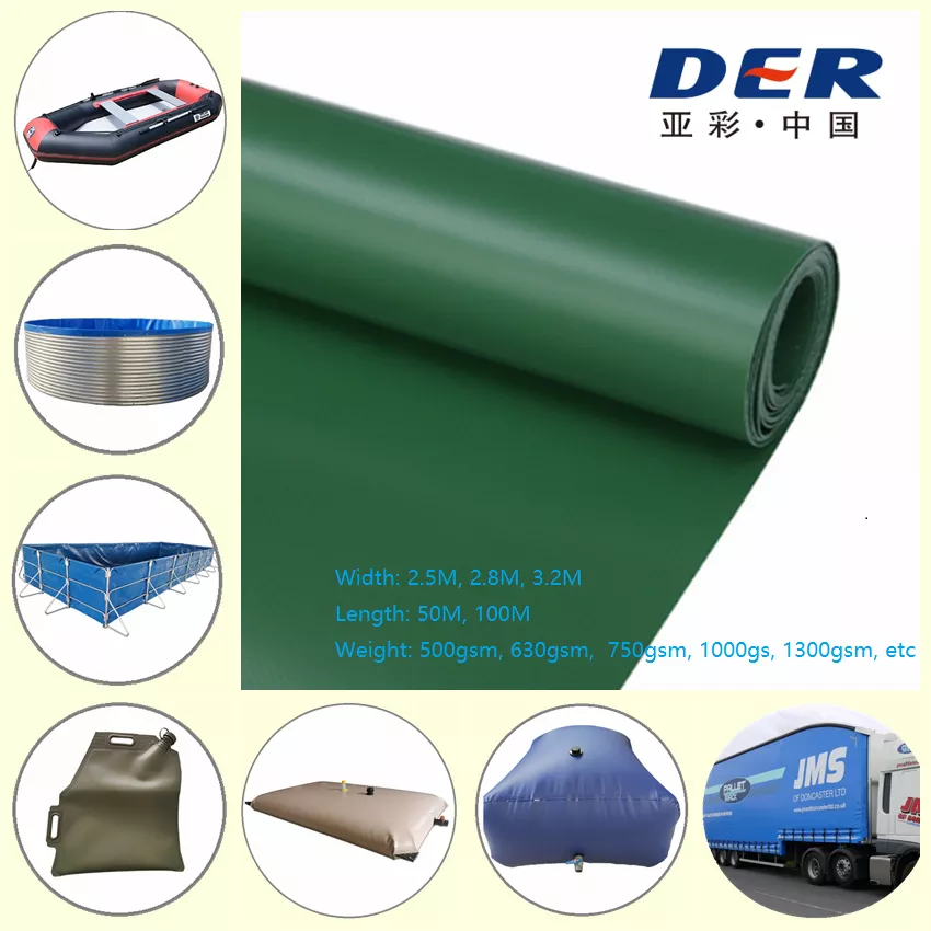 PVC coated technical textiles, coated fabric for inflatable boat