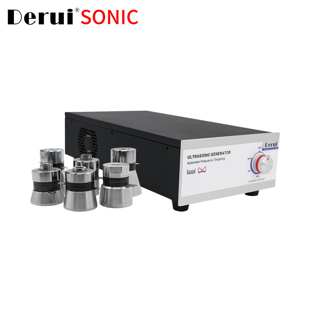 DERUI Customized Frequency 17Khz-135Khz Ultrasonic Generator 200W-3000W Power with Immersed Ultrasonic Transducer