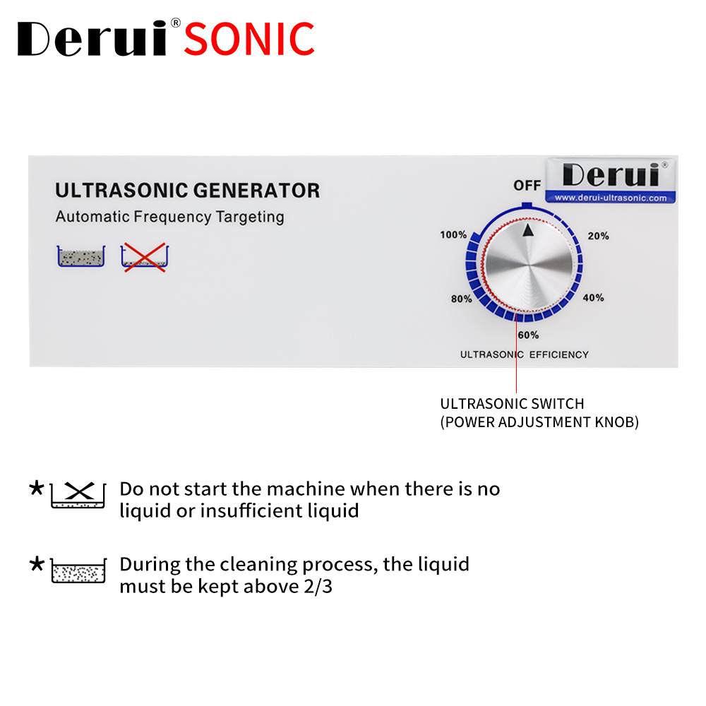 DERUI Customized Frequency 17Khz-135Khz Ultrasonic Generator 200W-3000W Power with Immersed Ultrasonic Transducer