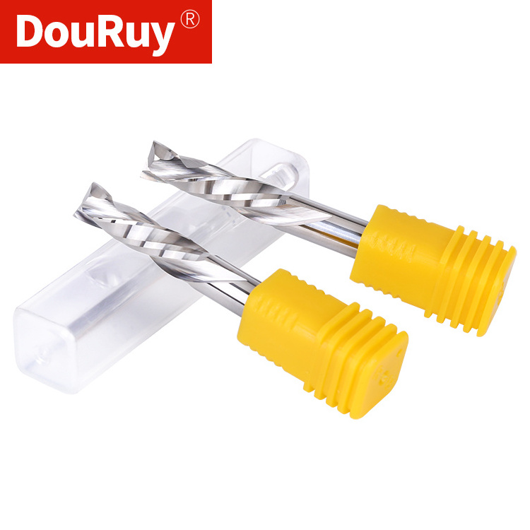 DouRuy 3A cnc Fresa Solid Carbide 2 Flutes Compression End Mills milling Cutter Carbide Endmill Wood Cutting Up And Down Cut