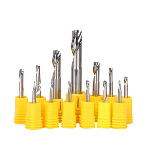 DouRuy 3.175/4/5/6mm Single Flute Milling Cutters For Aluminum CNC Tools Solid Carbide Router Bits Aluminum Composite Panels