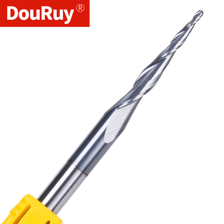 DouRuy External Thread Cutting Tools Lathe Machine Tungsten Carbide Tapered Ball Nose End Mill ball nose end mill for wood