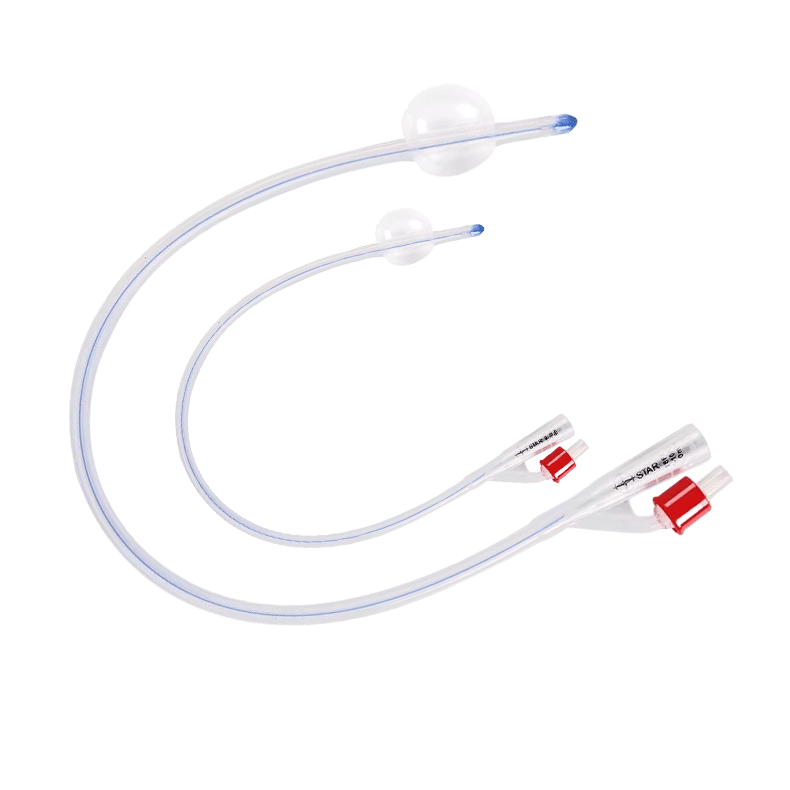 OEM Customize Medical Disposable Sterile Silicone 2/3 Way Foley Balloon Urine Catheter Silicone Foley Catheter