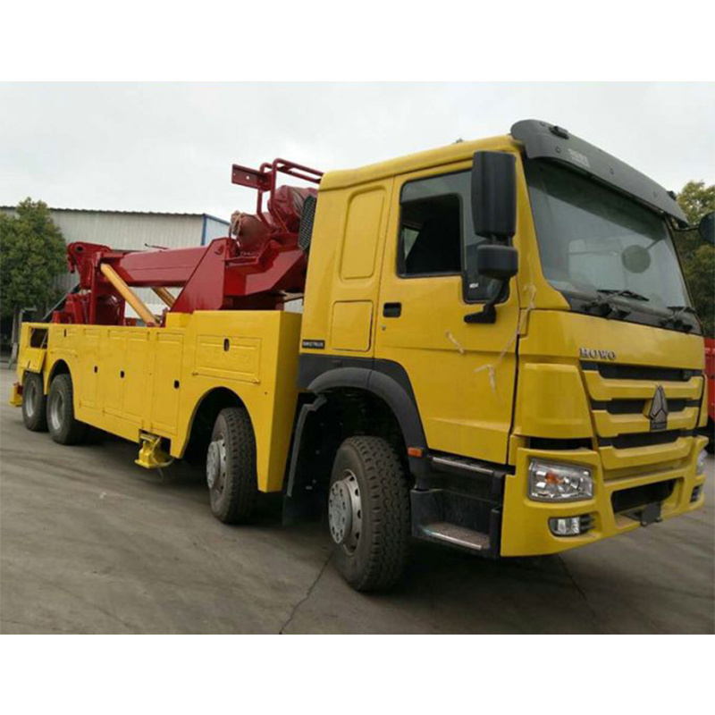 Heavy Duty Sinotruk Howo 8x4 Rhd Tow Truck 50 Tons Rotator Crane Boom Wrecker Truck