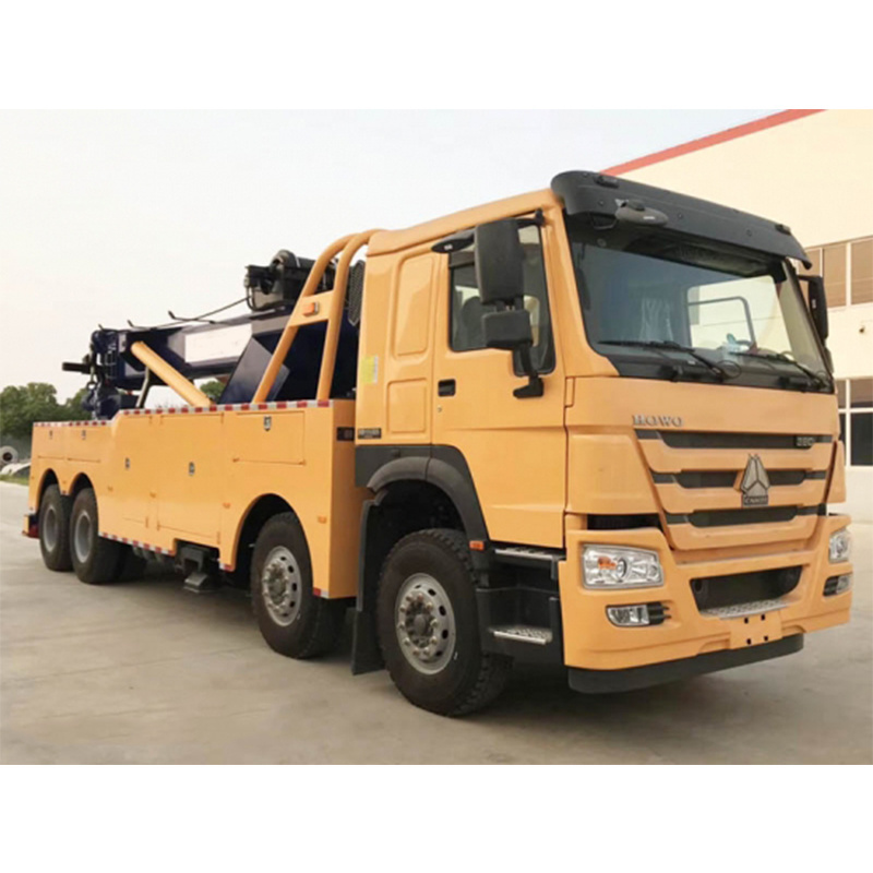 Heavy Duty Sinotruk Howo 8x4 Rhd Tow Truck 50 Tons Rotator Crane Boom Wrecker Truck