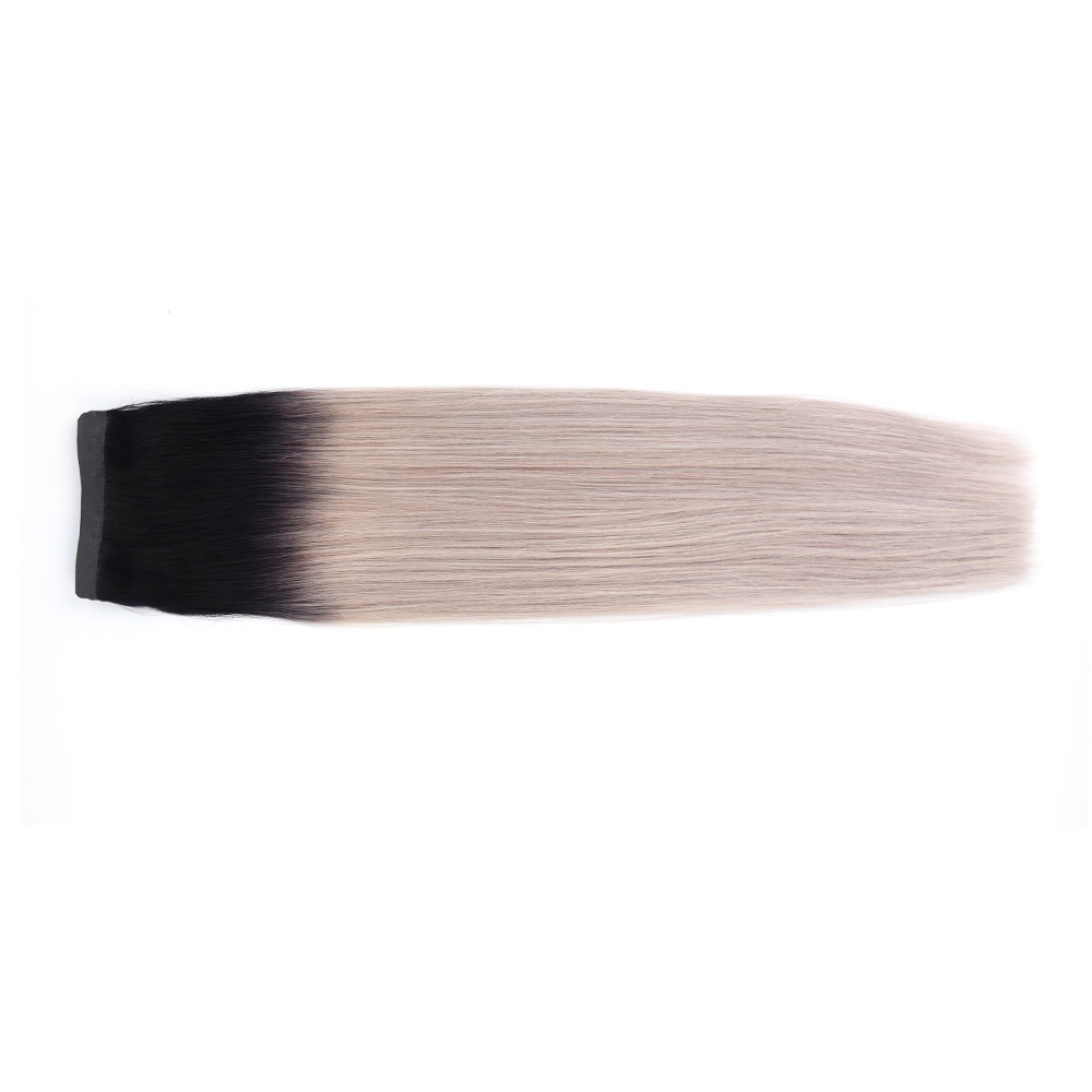 Invisible Clip in Hair Extensions Human Seamless Hand Tied Pu Skin Weft Injected Tape In Invisible Clip In Hair Extensions