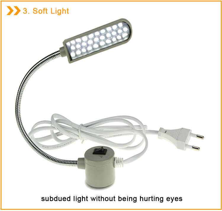 Industrial CE RoHS 1WLED Goose Neck Lamp Portable Flexible LED work light for Sewing Machine , LAMP-SEWING