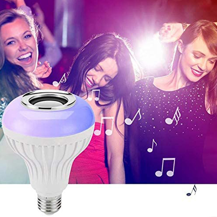 Amazon Hot Sale 12W E26 RGB Color Changing LED Wireless Smart Music LED Light Bulb with CE RoHS , LED-MUSIC