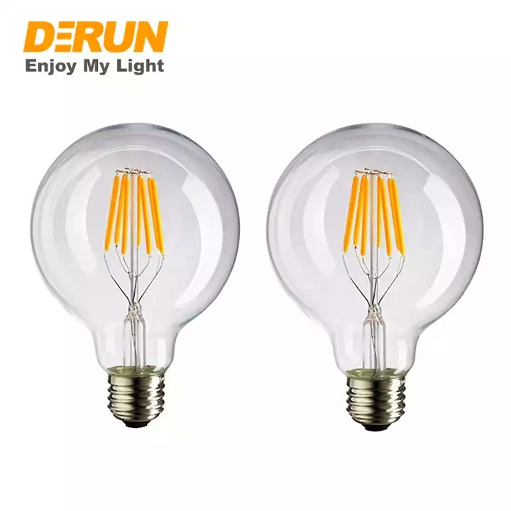 Dimmable LED filament bulb G80 G95 G125 E27 B22 base 2W 3W 4W 6W 8W light with driver for edison ceiling vintage lamp decoration