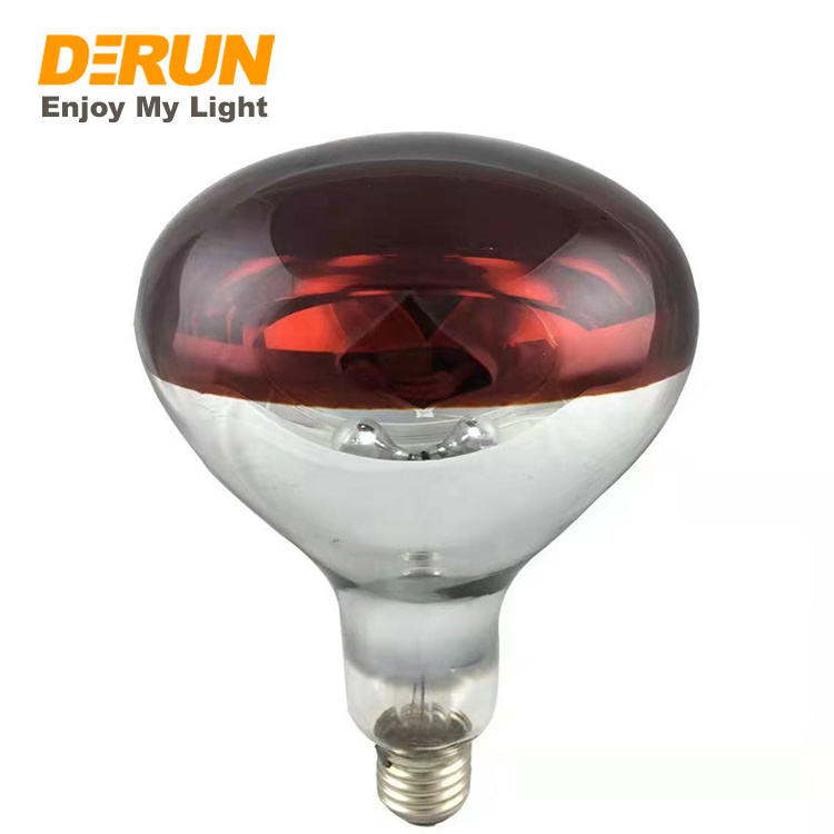 125W 150W 175W 250W Bathroom Heater Lamp Red R125 Infrared Lamp Animal Chicken Pig Pet Therapy Infrared Heating Bulb , IR-R125