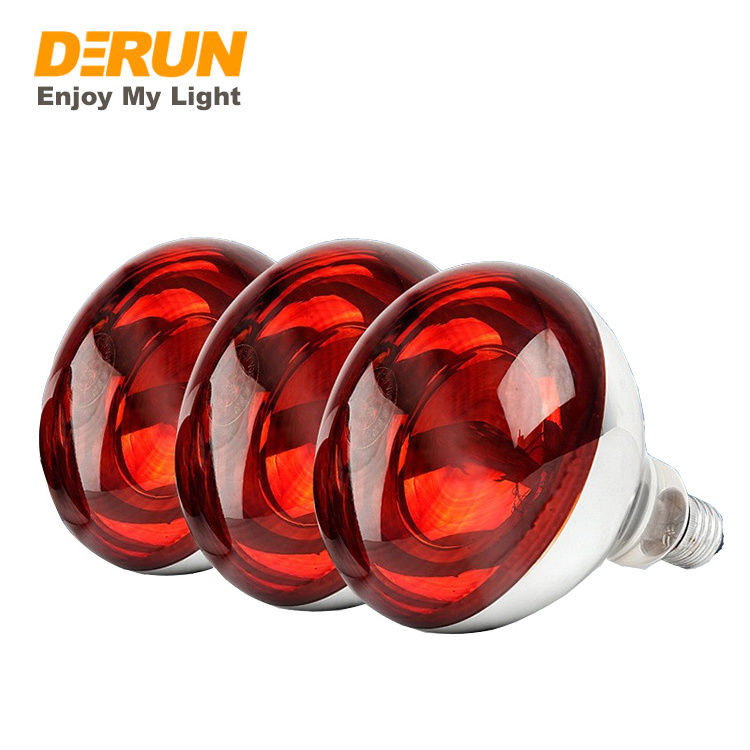 125W 150W 175W 250W Bathroom Heater Lamp Red R125 Infrared Lamp Animal Chicken Pig Pet Therapy Infrared Heating Bulb , IR-R125