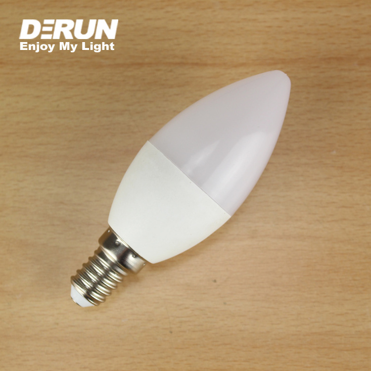 High Lumens 3W 4W 5W 6W 7W 8W E14 E27 LED Bulb C37 Candle Light