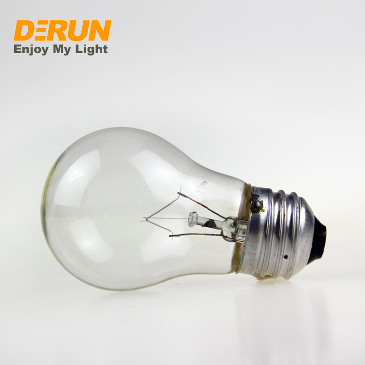 Hot Selling 25W 40W 60W E27 B22 Indoor Clear Glass Tungsten Filament Bulb A15 Incandescent Bulbs , INC-A15