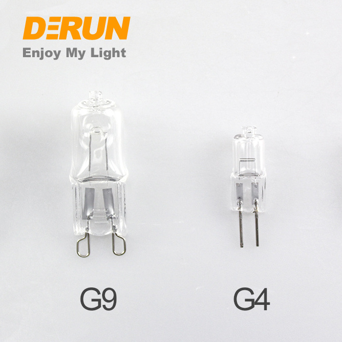 High Temperature 28W 33W 42W 53W 70W Dimmable Mini Clear Glass Pin Bulb G9 Oven Halogen Bulbs, HAL-G9