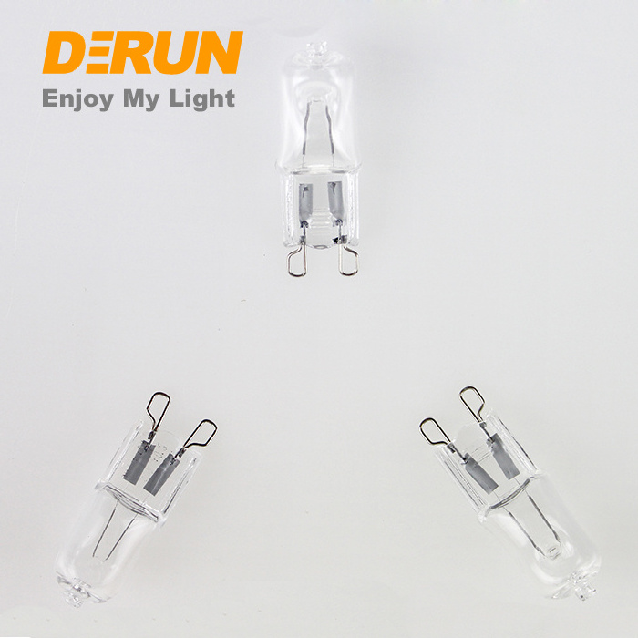 High Temperature 28W 33W 42W 53W 70W Dimmable Mini Clear Glass Pin Bulb G9 Oven Halogen Bulbs, HAL-G9